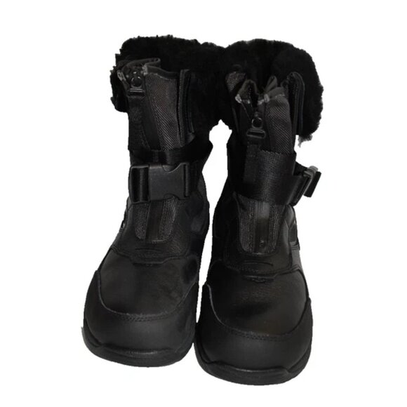 $200 UGG MENS TAHOE BLACK LEATHER BOOT WATERPROOF LEATHER SHEARLING 8 US (DC10) main image 4